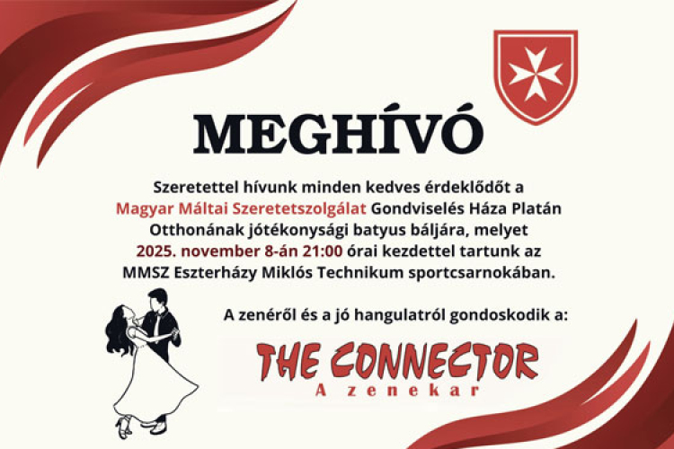 Jótékonysági batyus bált szervez a Máltai Szeretetszolgálat Gondviselés Háza Platán Otthon