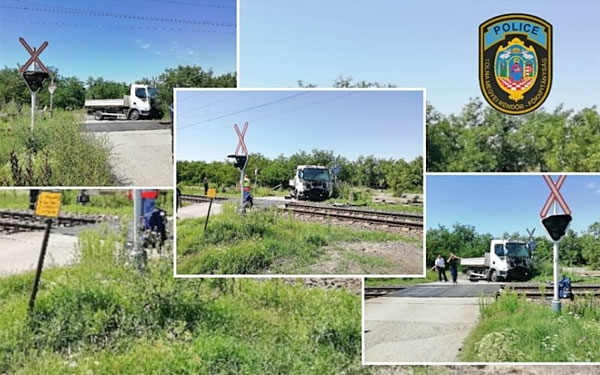 Tilos jelzésnél hajtott a sínekre a kisteherautó dombóvári vezetője