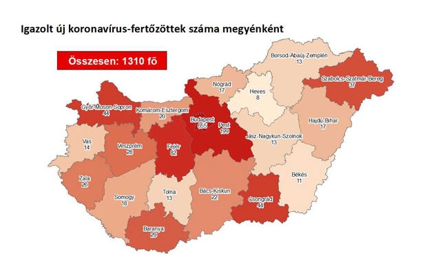 Tolna megyében szombatra sem változott az igazolt fertőzöttek száma