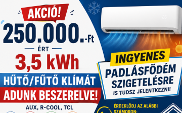 Akciós hűtő-fűtő klíma és ingyenes padlásfödém-szigetelési lehetőség