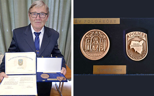 Horváth János az Év Tolna vármegyei polgárőre